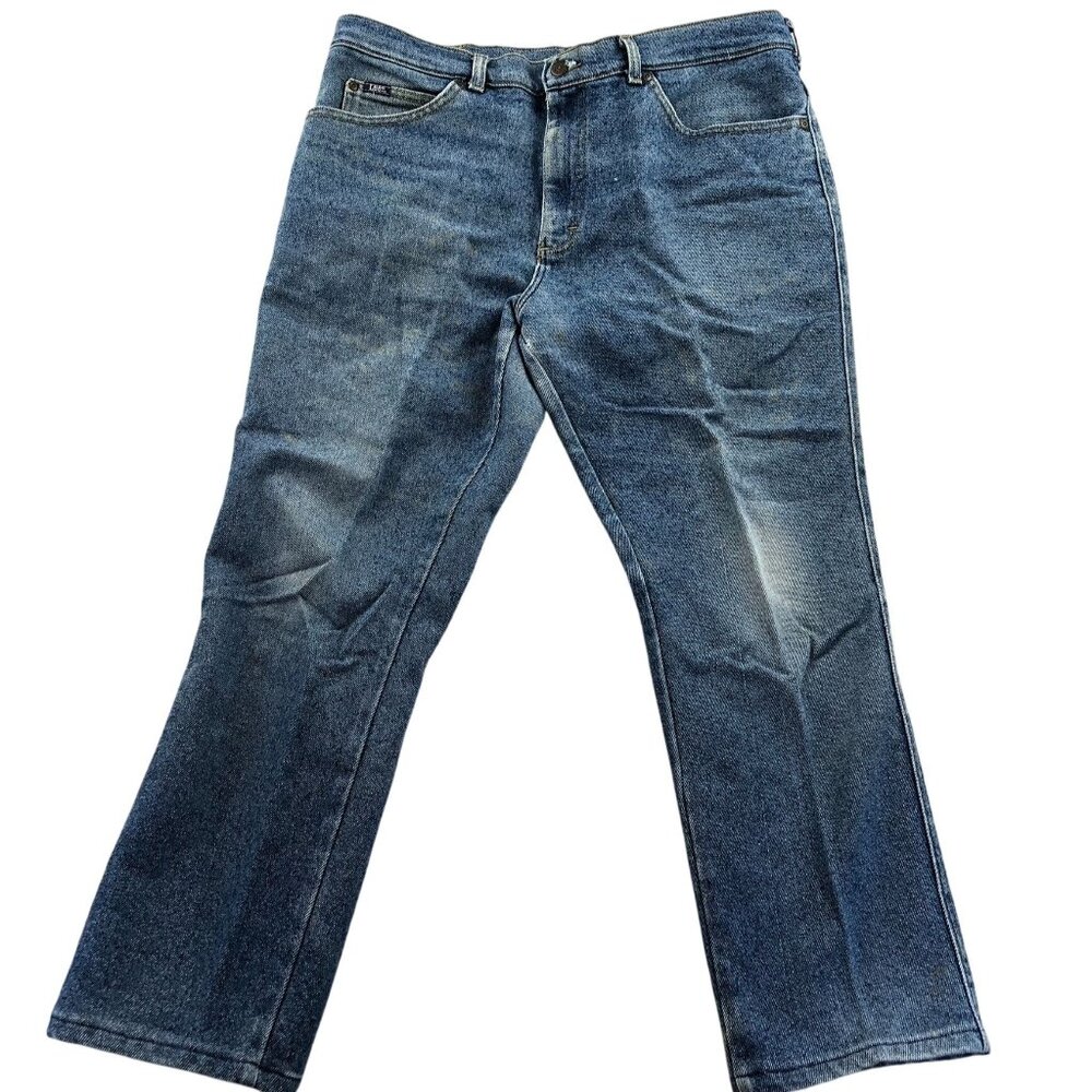 Vintage Mens Jeans 36x30 Straight Leg Blue Denim Classic Casual Relaxed Fit